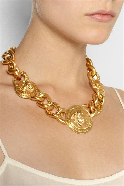 womens versace necklace|Versace necklace real gold.